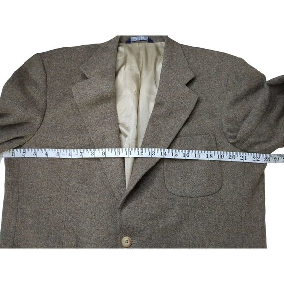 Lands End Sport Coat Blazer Jacket Mens 43R Brown Wool 2 Button - Picture 12 of 14